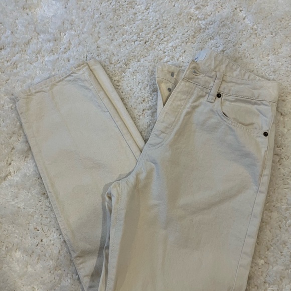 Ba&sh Ecru Colored Wide Leg Jeans - Picture 1 of 7